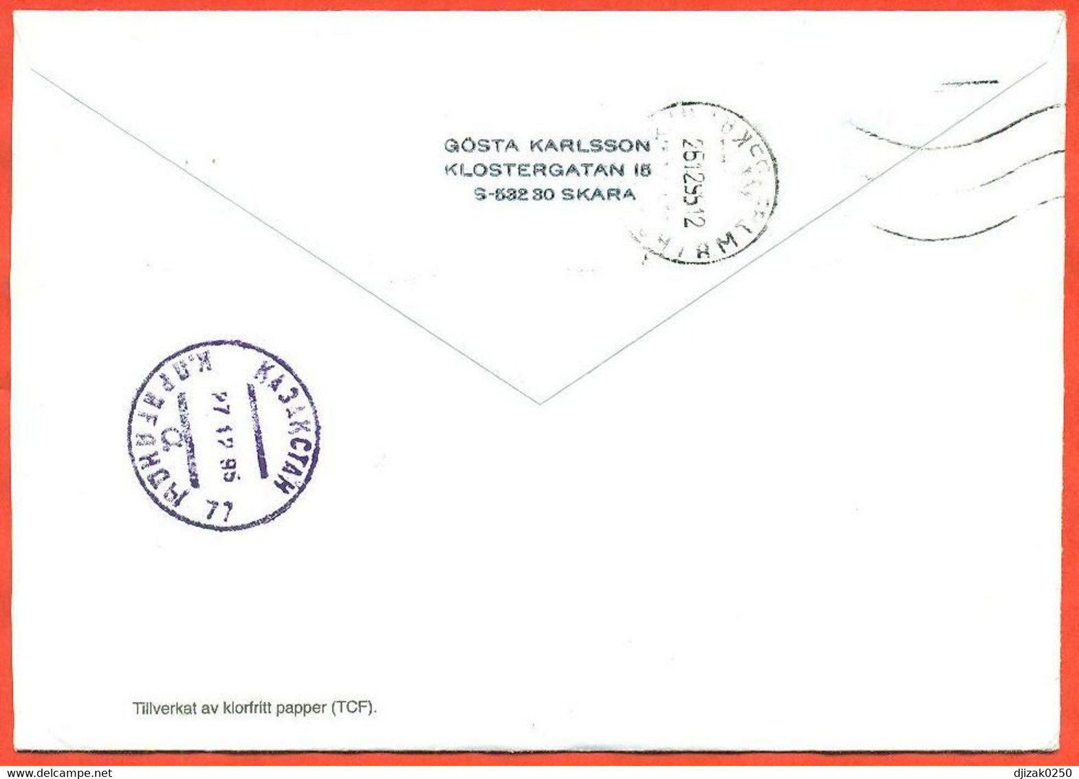 Sweden 1995. The Envelope Passed Through The Mail. - Storia Postale