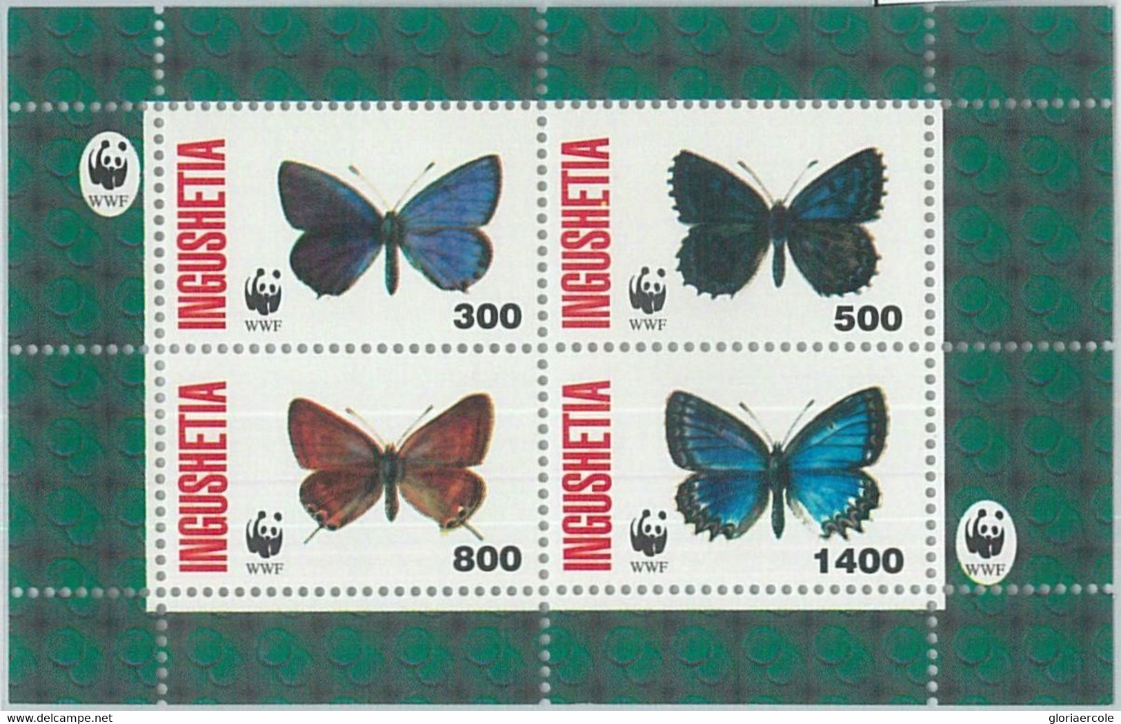 M1997 - RUSSIAN STATE, SHEET: WWF, Butterflies, Insects  R04.22 - Gebruikt