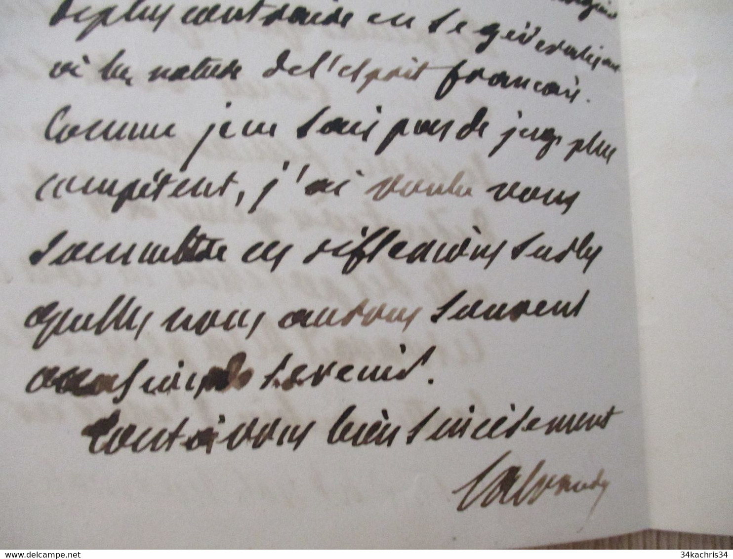 LAS Autographe Signée SALVANDY Cabinet Ministre 1843 à Propos D'enseignement Et Examen De L'école Menmac? - Autres & Non Classés