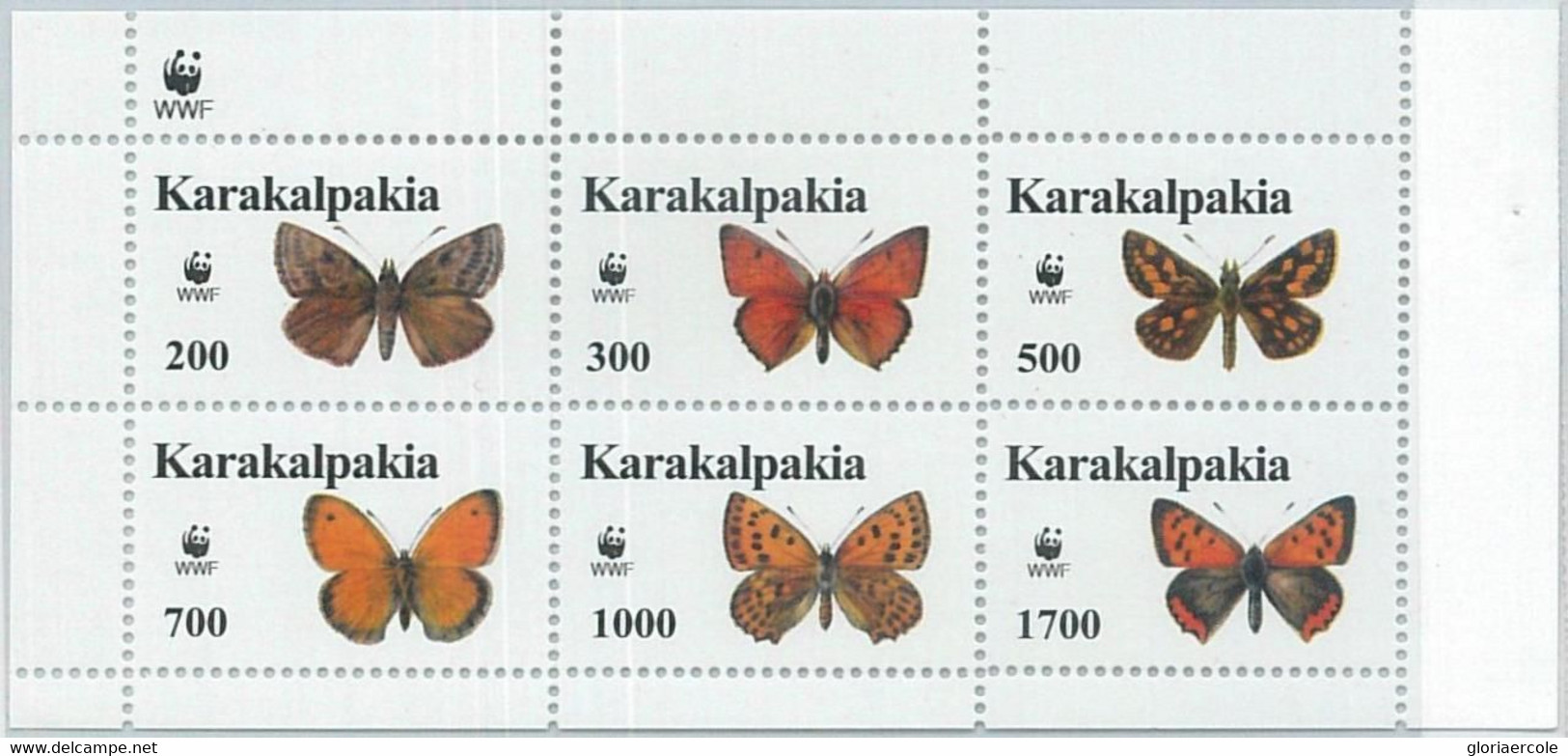 M2006 - RUSSIAN STATE, SHEET: WWF, Butterflies, Insects  R04.22 - Gebruikt