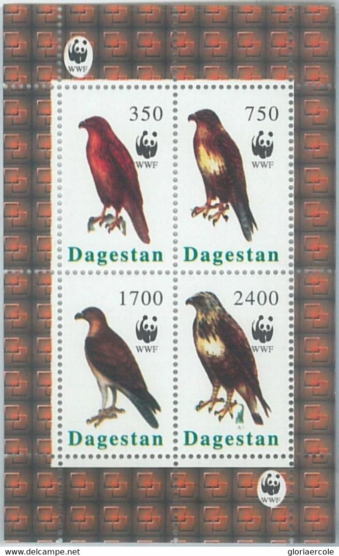 M2009 - RUSSIAN STATE, SHEET: WWF, Birds Of Prey, Fauna  R04.22 - Usados