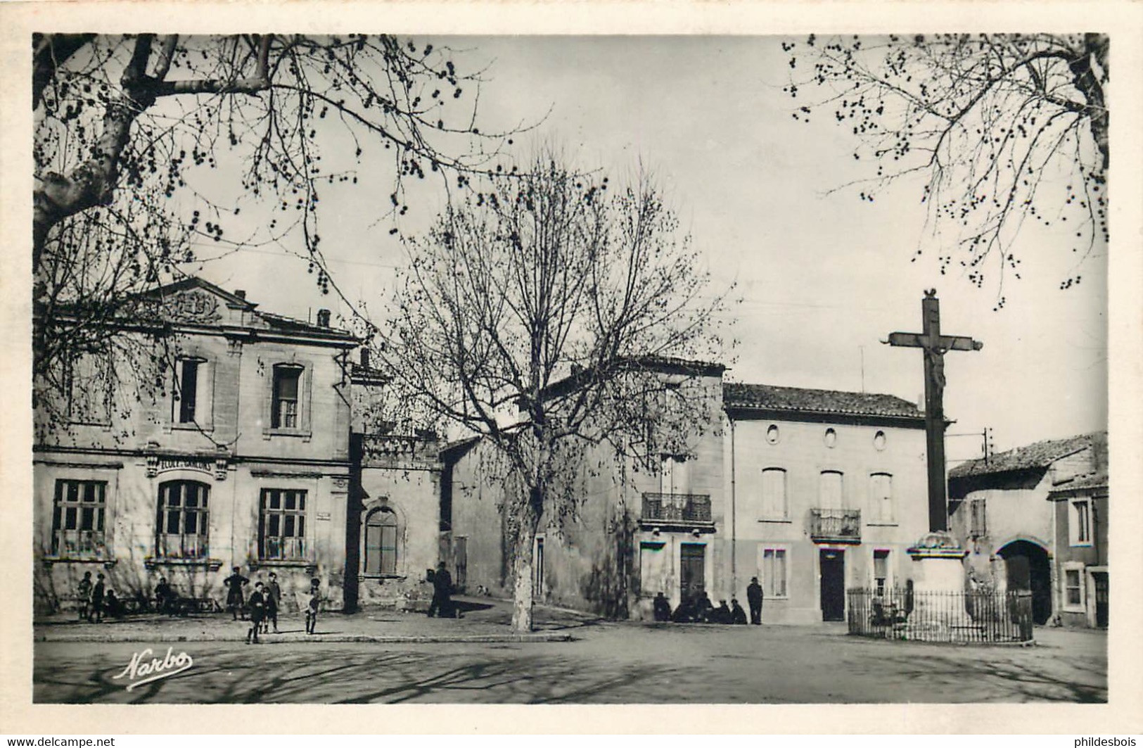 HERAULT  MAUGUIO  Croix De Mission école De Garçons - Mauguio