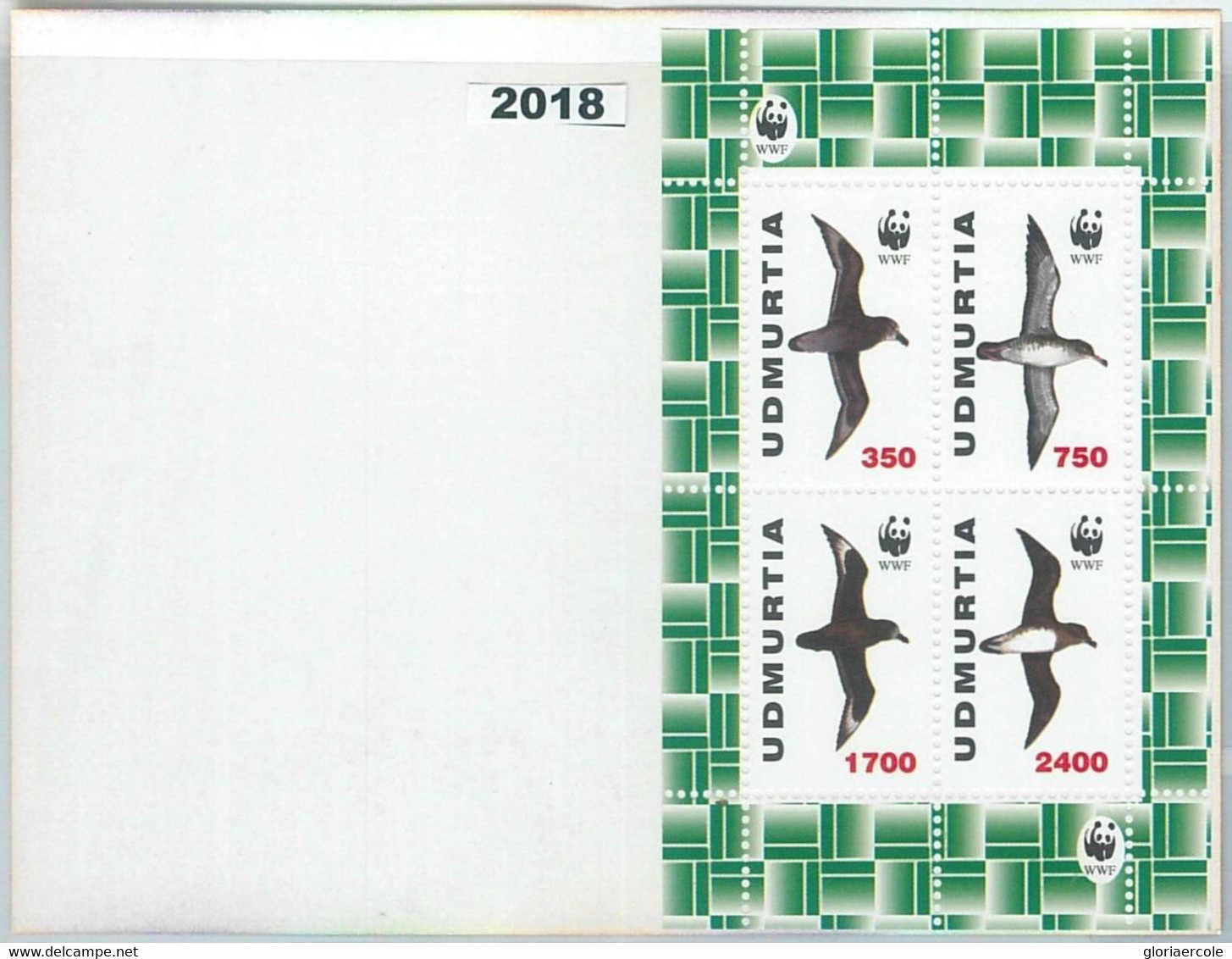 M2018 - RUSSIAN STATE, BOOKLET: WWF, Birds, Fauna  R04.22 - Usati