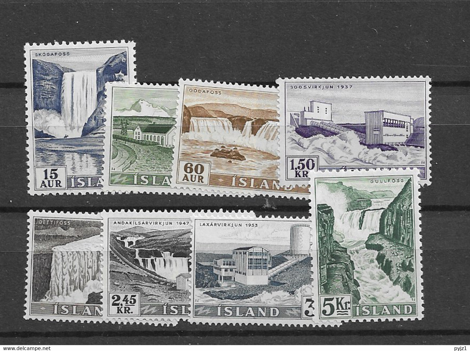 1956 MNH Iceland, Island, Mi 303-10 - Nuevos