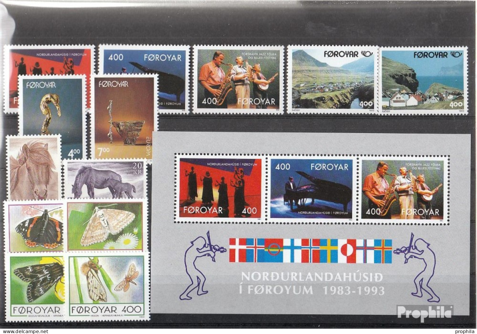 Dänemark - Färöer 1993 Postfrisch Kompletter Jahrgang In Sauberer Erhaltung - Annate Complete
