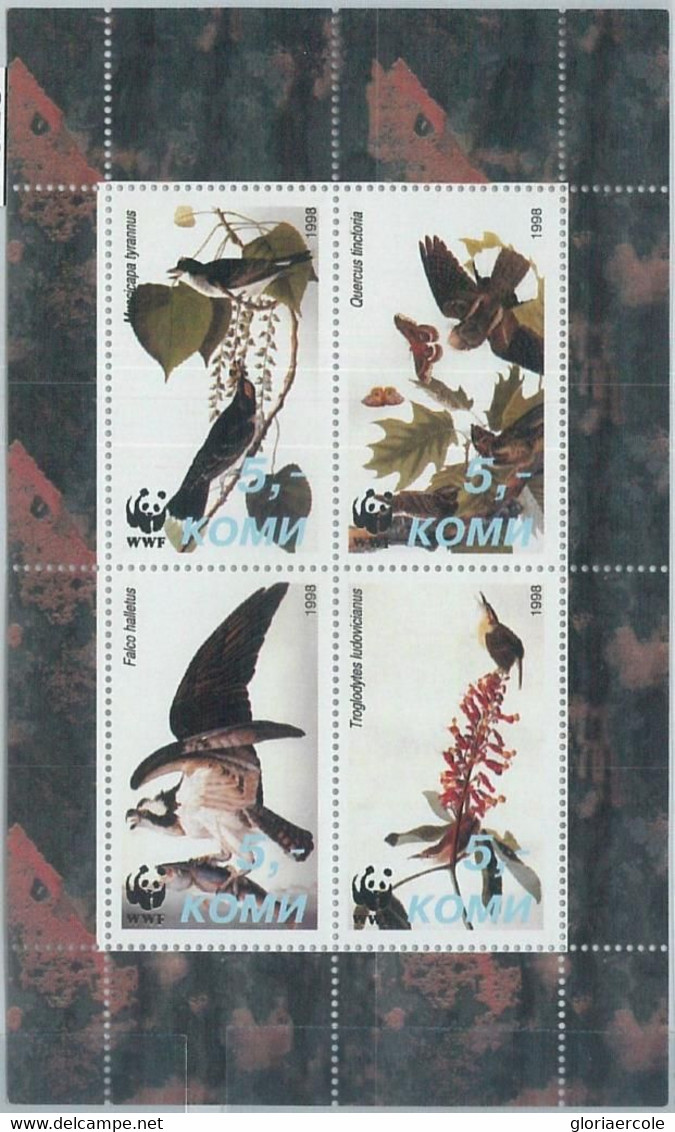 M2025 - RUSSIAN STATE, MINIATURE SHEET: WWF, Birds Of Prey, Butterflies, Fauna  R04.22 - Usados
