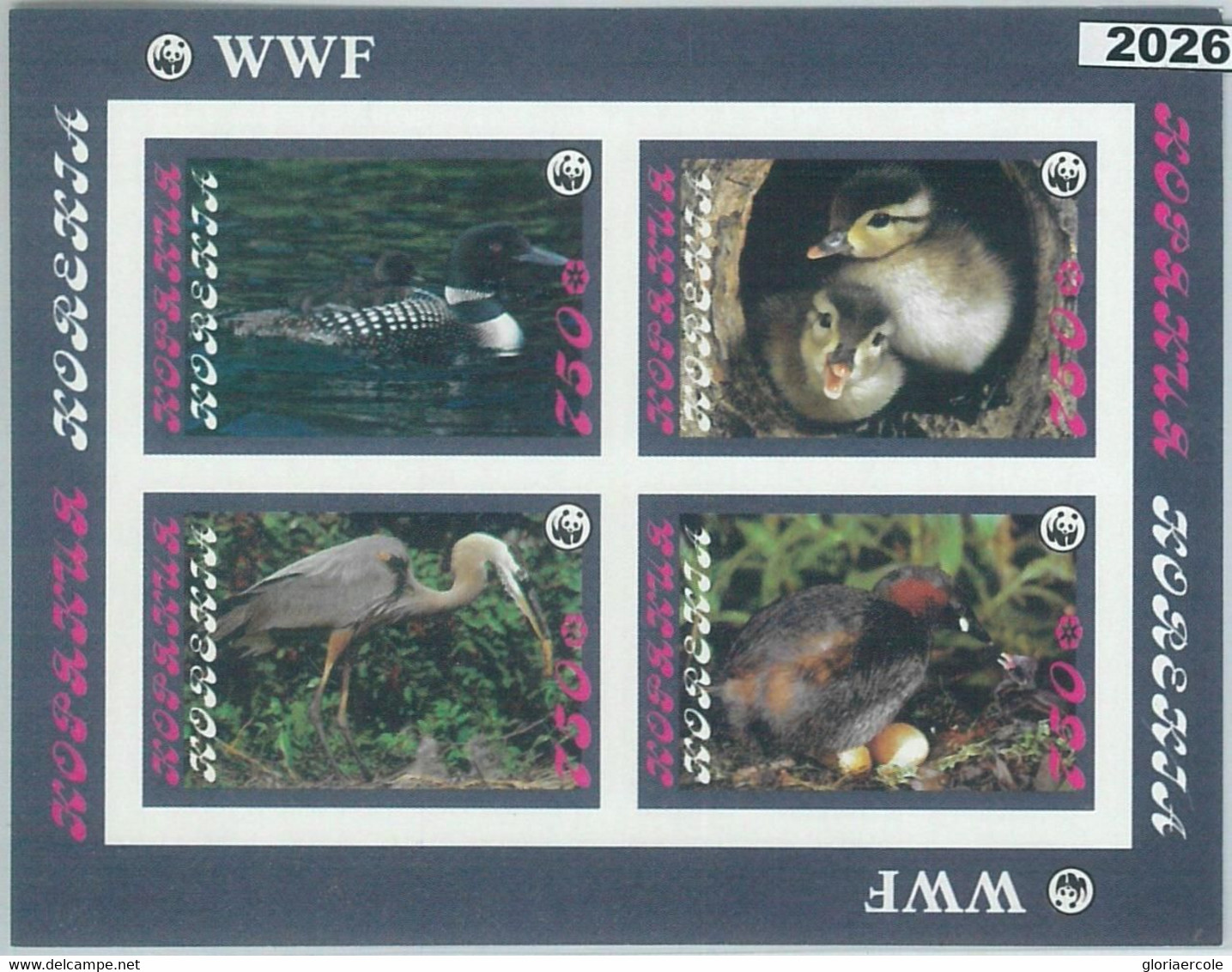 M2026 - RUSSIAN STATE, MINIATURE SHEET: WWF, Ducks, Birds, Fauna  R04.22 - Gebruikt