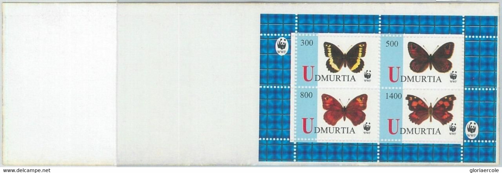 M2036 - RUSSIAN STATE, BOOKLET: WWF, Butterflies, Insects  R04.22 - Oblitérés