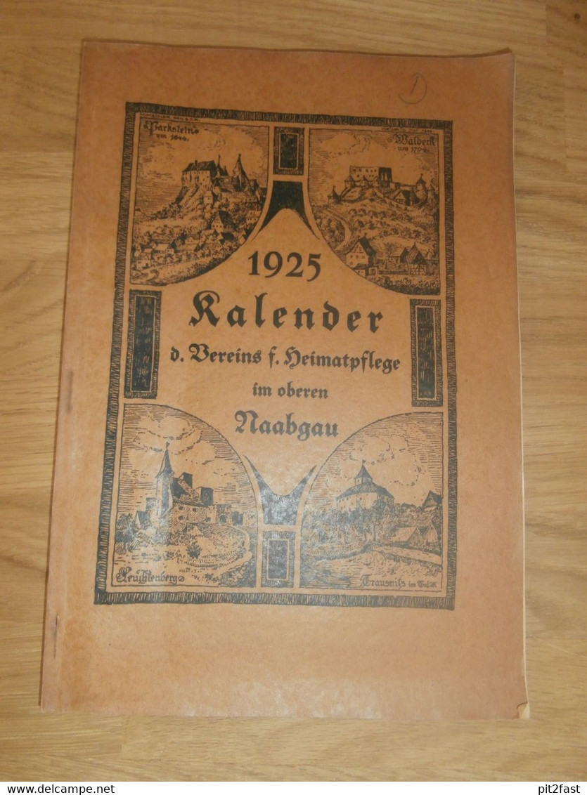 Kalender - Naabgau 1925, Heimatpflege , Weiden , Ahnen , Ahnenforschung , Heimatkalender !!! - Raritäten