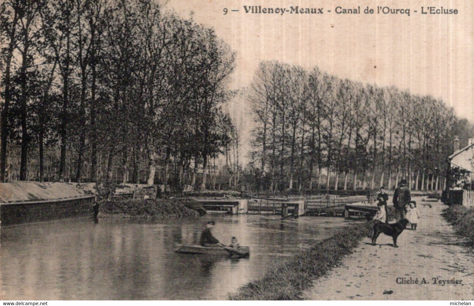 CPA   77   VILLENOY-MEAUX---CANAL DE L'OURCQ---L'ECLUSE - Villenoy