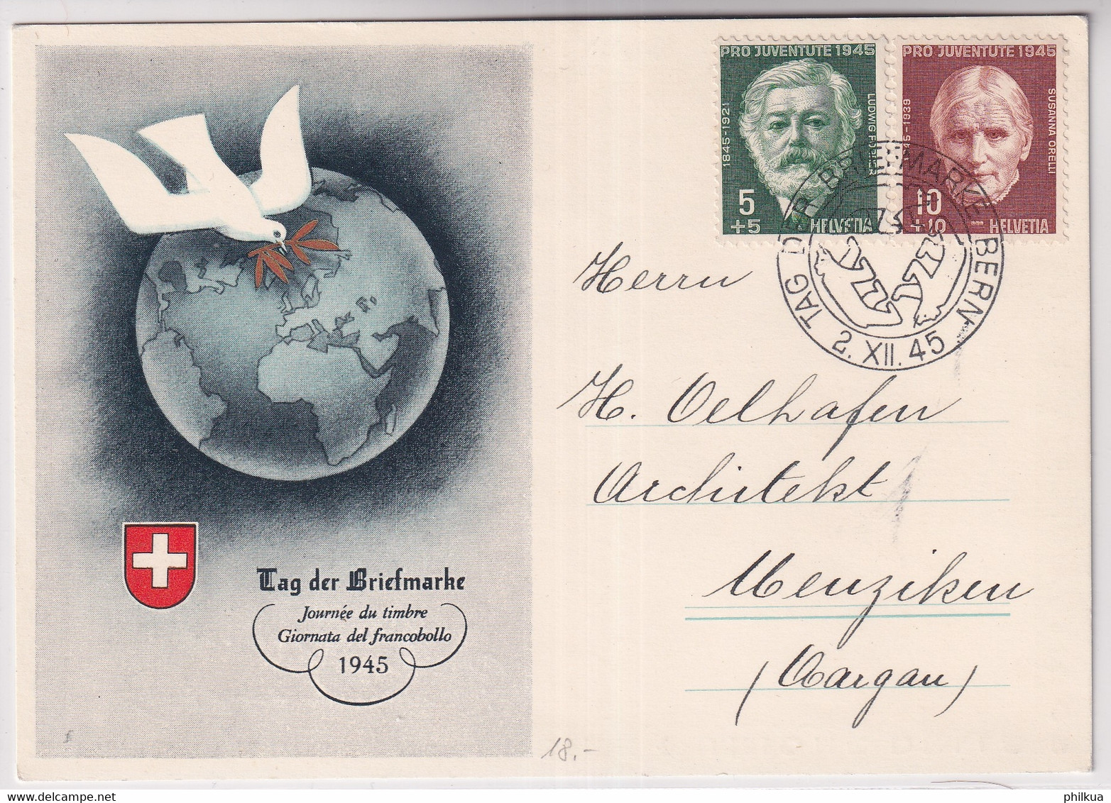 Schweiz - 1945 Tag Der Briefmarke / Journée Nationale Du Timbre - BERN - Journée Du Timbre