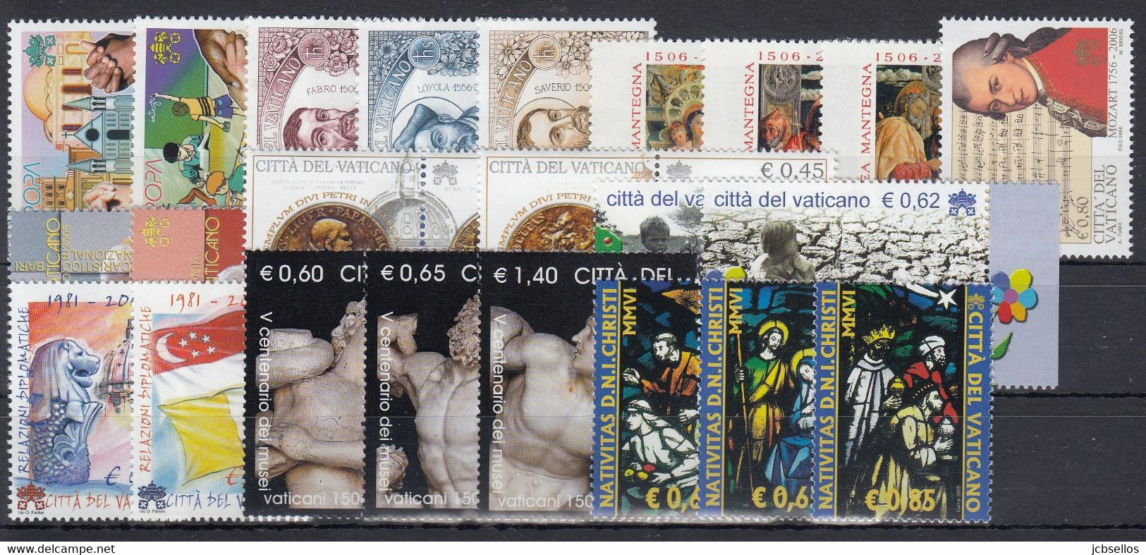 VATICANO 2006 Nº 1396/1423 + HB-29,30 AÑO COMPLETO NUEVO, 25 SELLOS + 2 HB. - Annate Complete