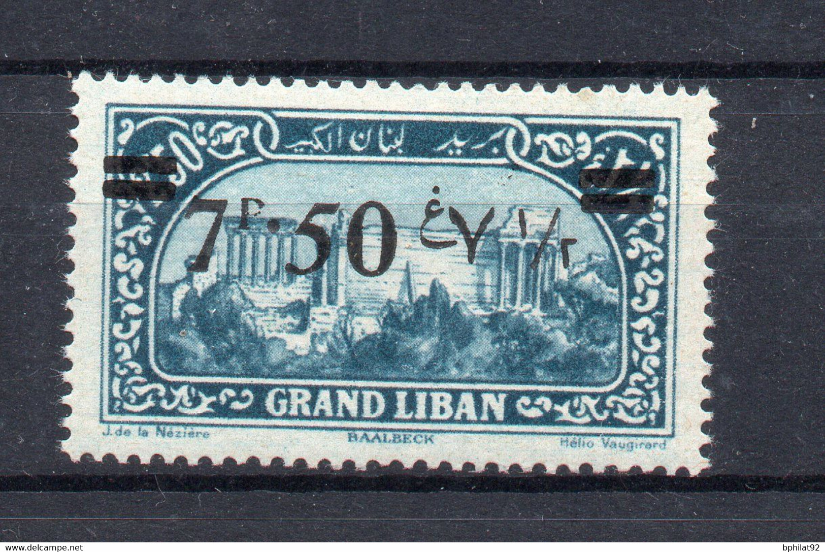 !!! GRAND LIBAN, N°93e SURCHARGE RECTO VERSO NEUF** - Neufs