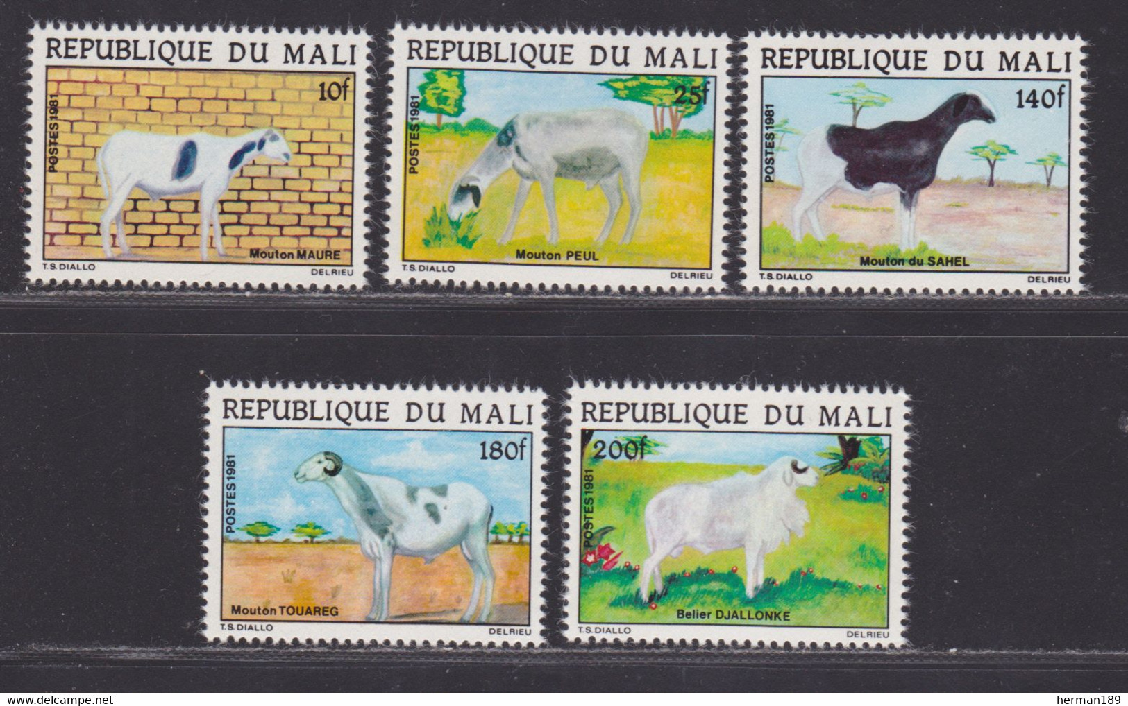 MALI N°  432 à 436 ** MNH Neufs Sans Charnière, TB (D8073) Faune, Moutons - 1981 - Mali (1959-...)