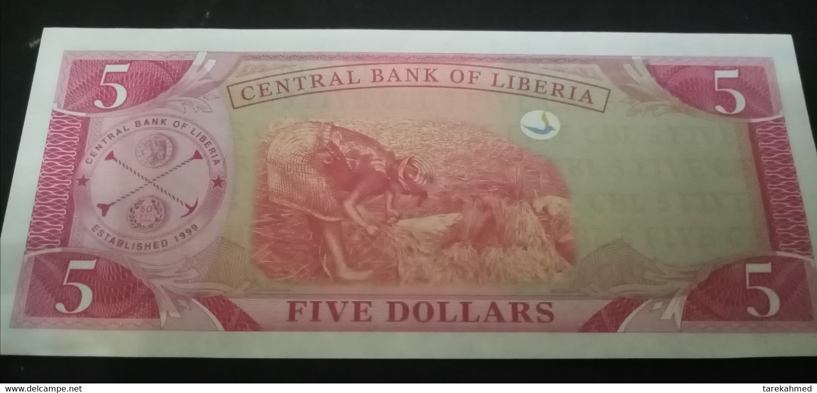 Liberia - 5 Dollars , 2011 , UNC , P. 26f - Liberia