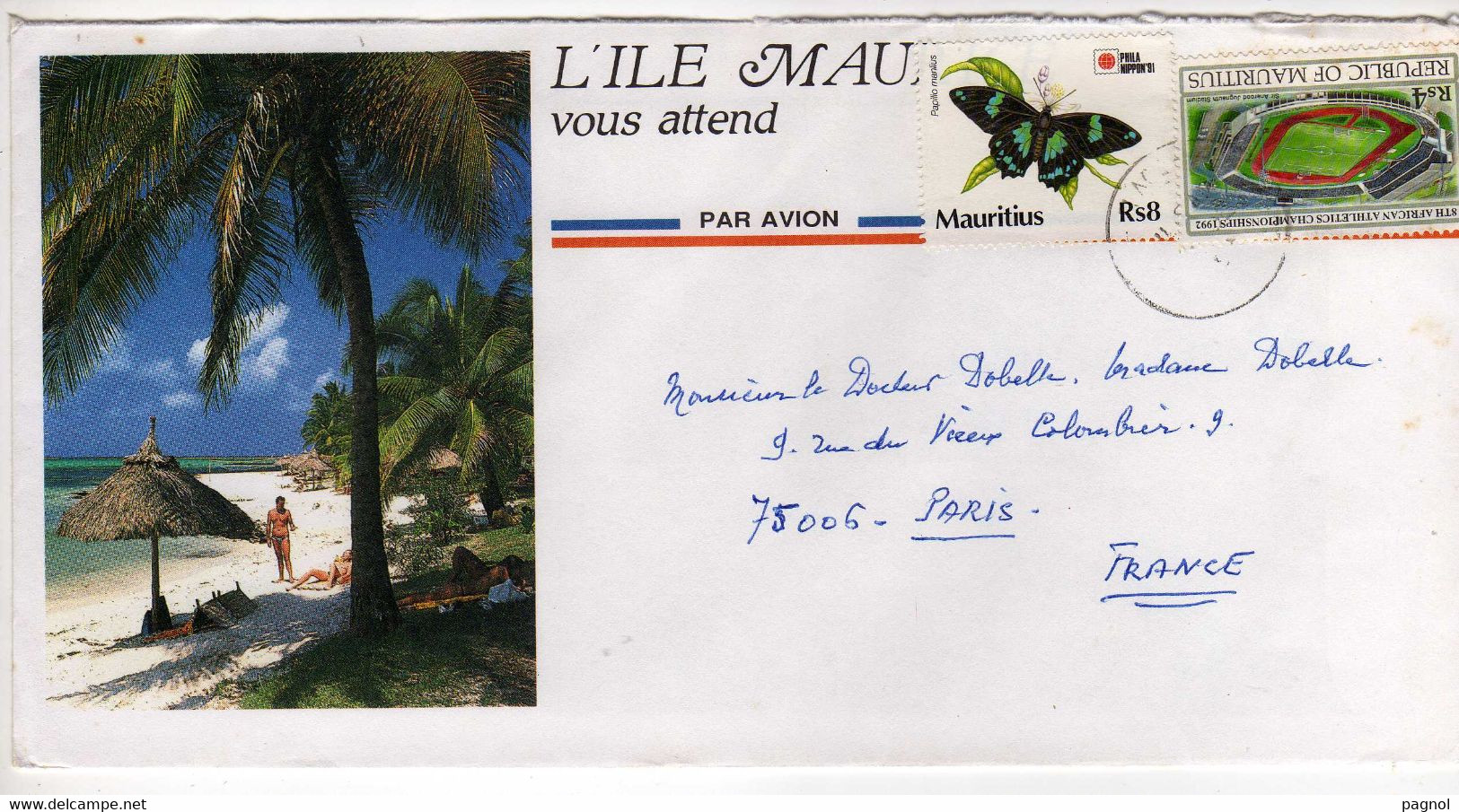 Ile Maurice : Lettre Par Avion - Mauricio (1968-...)