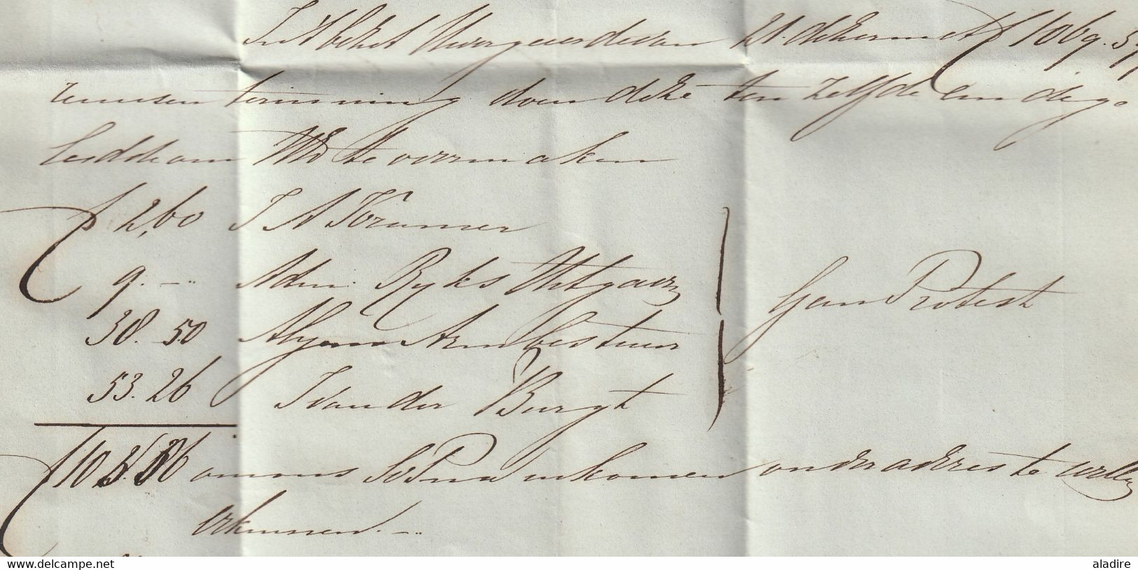 1843 - Lettre pliée avec correspondance de ARNHEM, Pays Bas Nederland vers HAGE, Basse Saxe, Deutschland - taxe 40 !!!