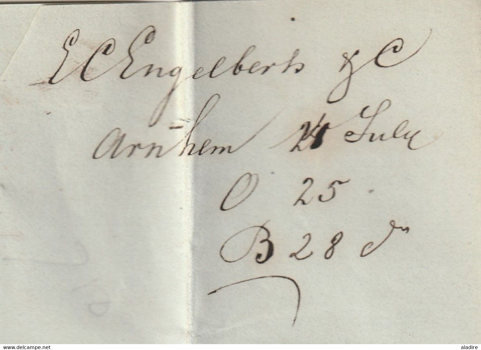 1843 - Lettre pliée avec correspondance de ARNHEM, Pays Bas Nederland vers HAGE, Basse Saxe, Deutschland - taxe 40 !!!