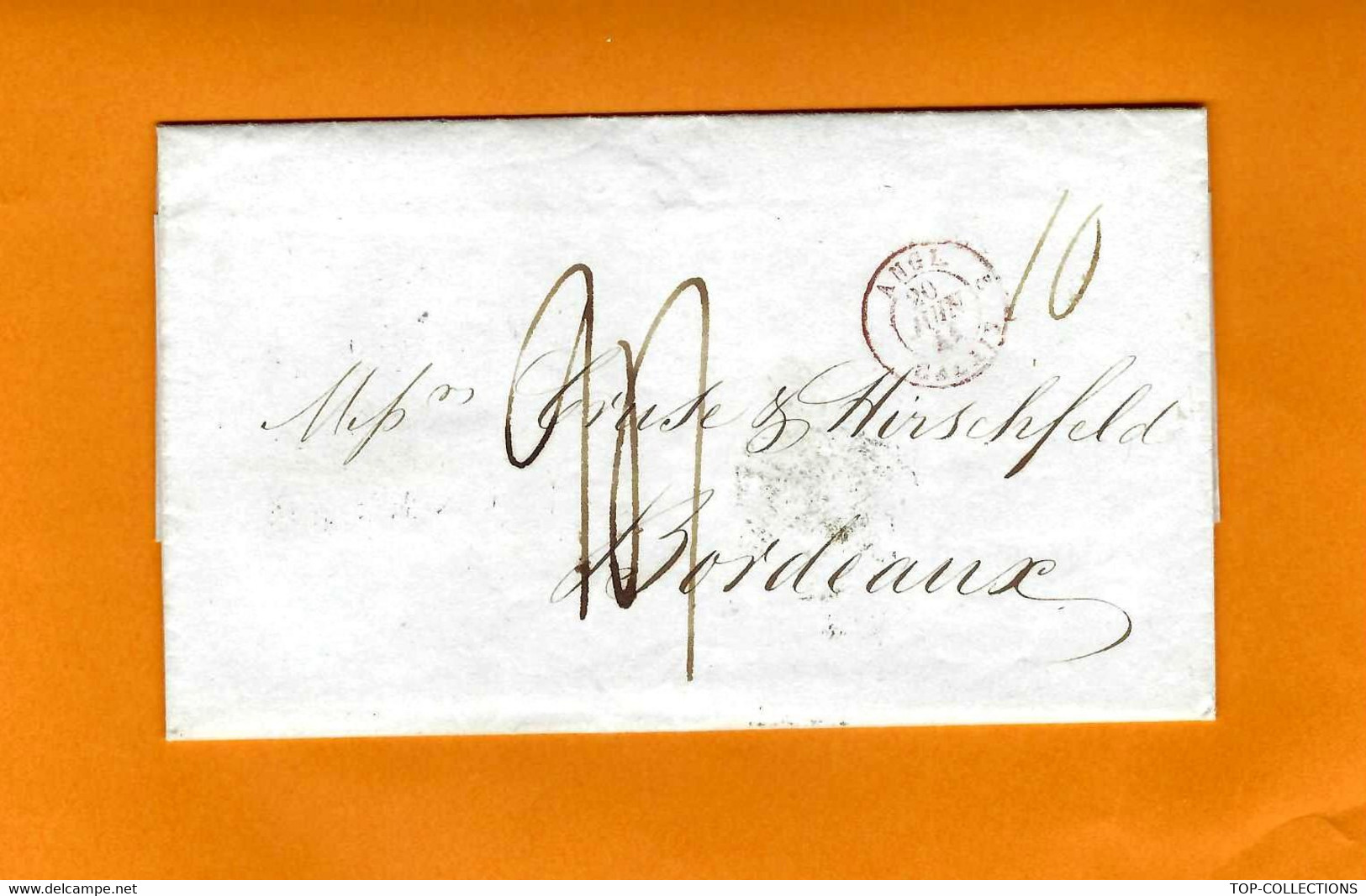 1841 LONDRES Pour Cruse Hirschfeld à Bordeaux VIN NEGOCE COMMERCE INTERNATIONAL V.SCANS+ HISTORIQUE Cf Balguerie - Royaume-Uni