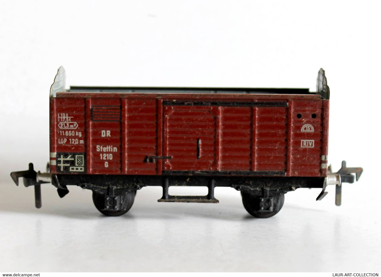 FLEISCHMANN - WAGON MARCHANDISE METAL DR STETTIN 1210 G - HO MADE US.ZONE GERMANY CHEMIN DE FER, FERROVIAIRE  (2304.46) - Wagons Marchandises