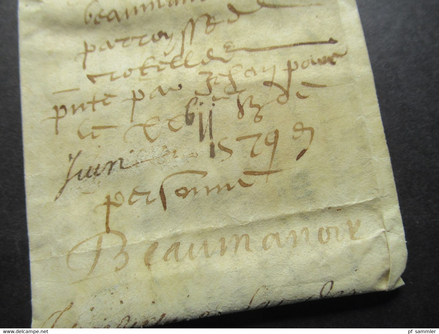 Frankreich Brief / Dokument Aus Dem Jahr 1579 / 16. Jahrhundert Faltbrief Mit Inhalt Und Einigen Unterschriften! RRR - ....-1700: Vorläufer