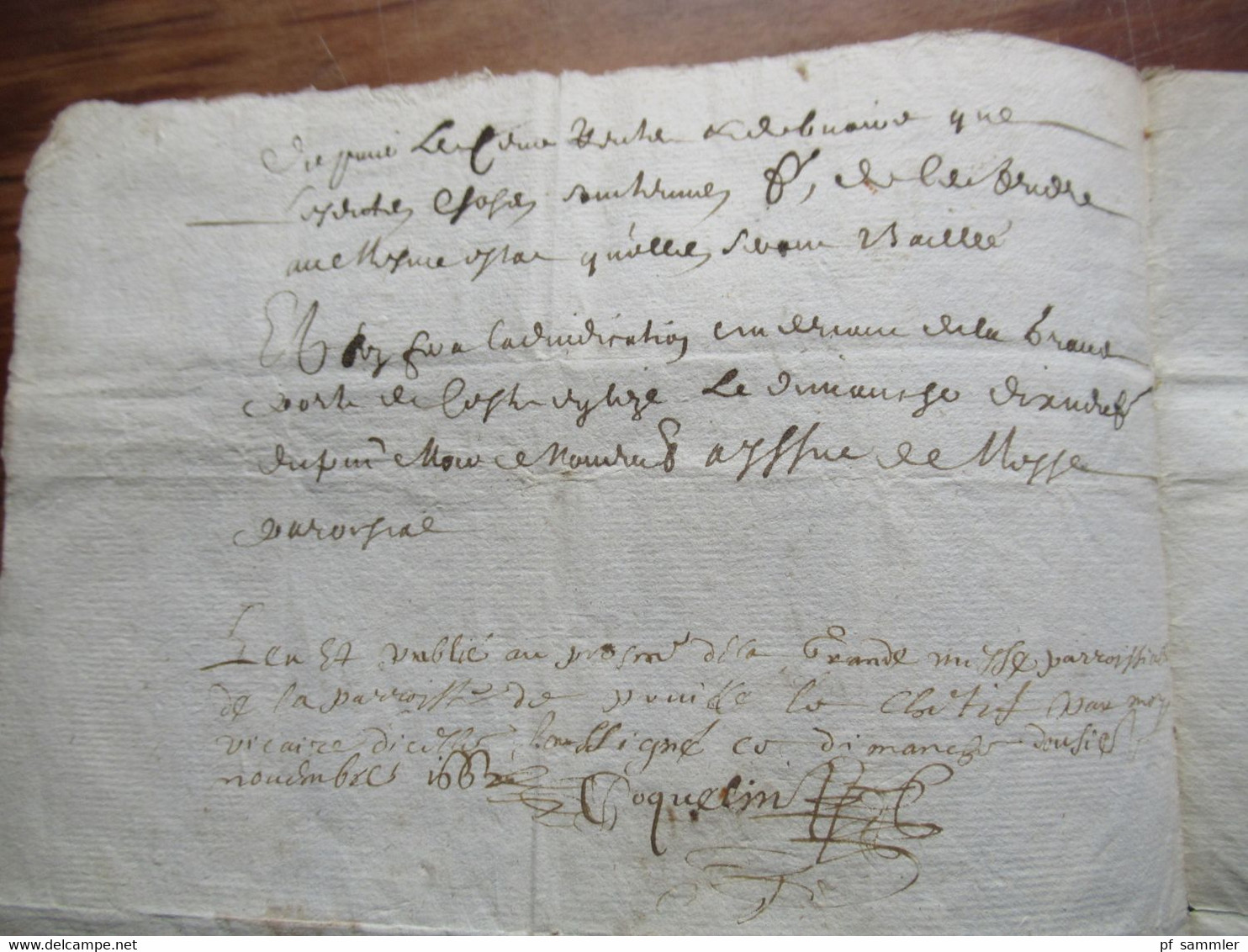 Frankreich Brief / Dokument Aus Dem Jahr 1662 / 17. Jahrhundert Faltbrief Mit Inhalt Und Schnörkelunterschrift - ....-1700: Précurseurs