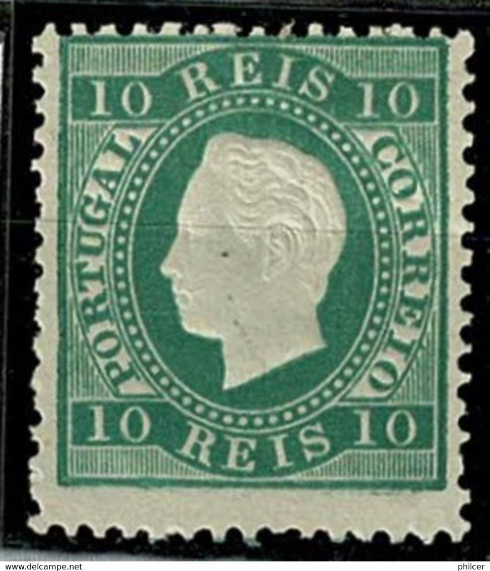 Portugal, 1879/80, # 49a Dent. 12 3/4, Tipo II, Papel Liso, MH - Unused Stamps