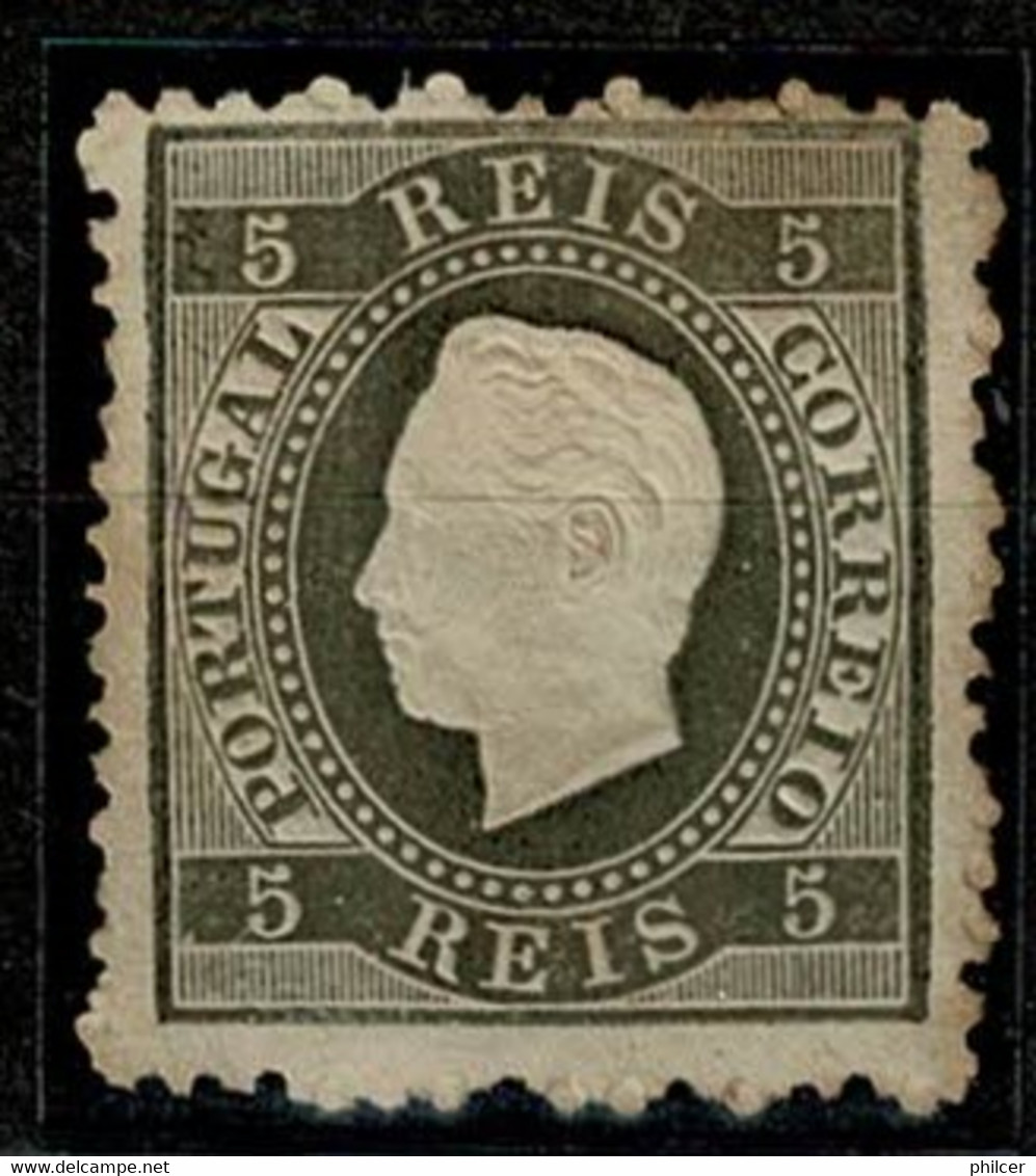 Portugal, 1870/6, # 36d Dent. 12 3/4, Tipo V, MNG - Ongebruikt