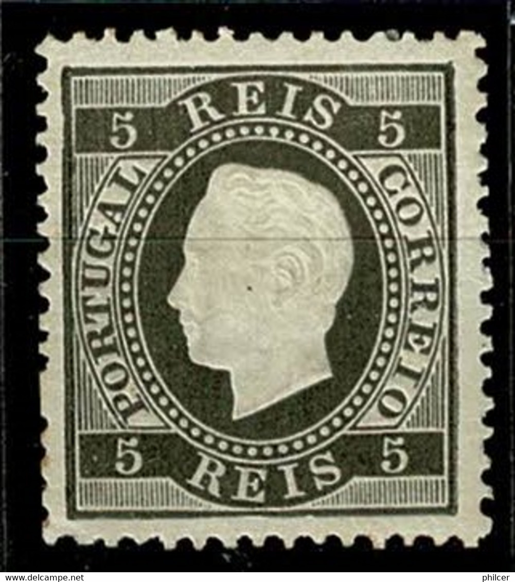 Portugal, 1870/6, # 36h Dent. 12 3/4, Tipo IX, MH - Unused Stamps