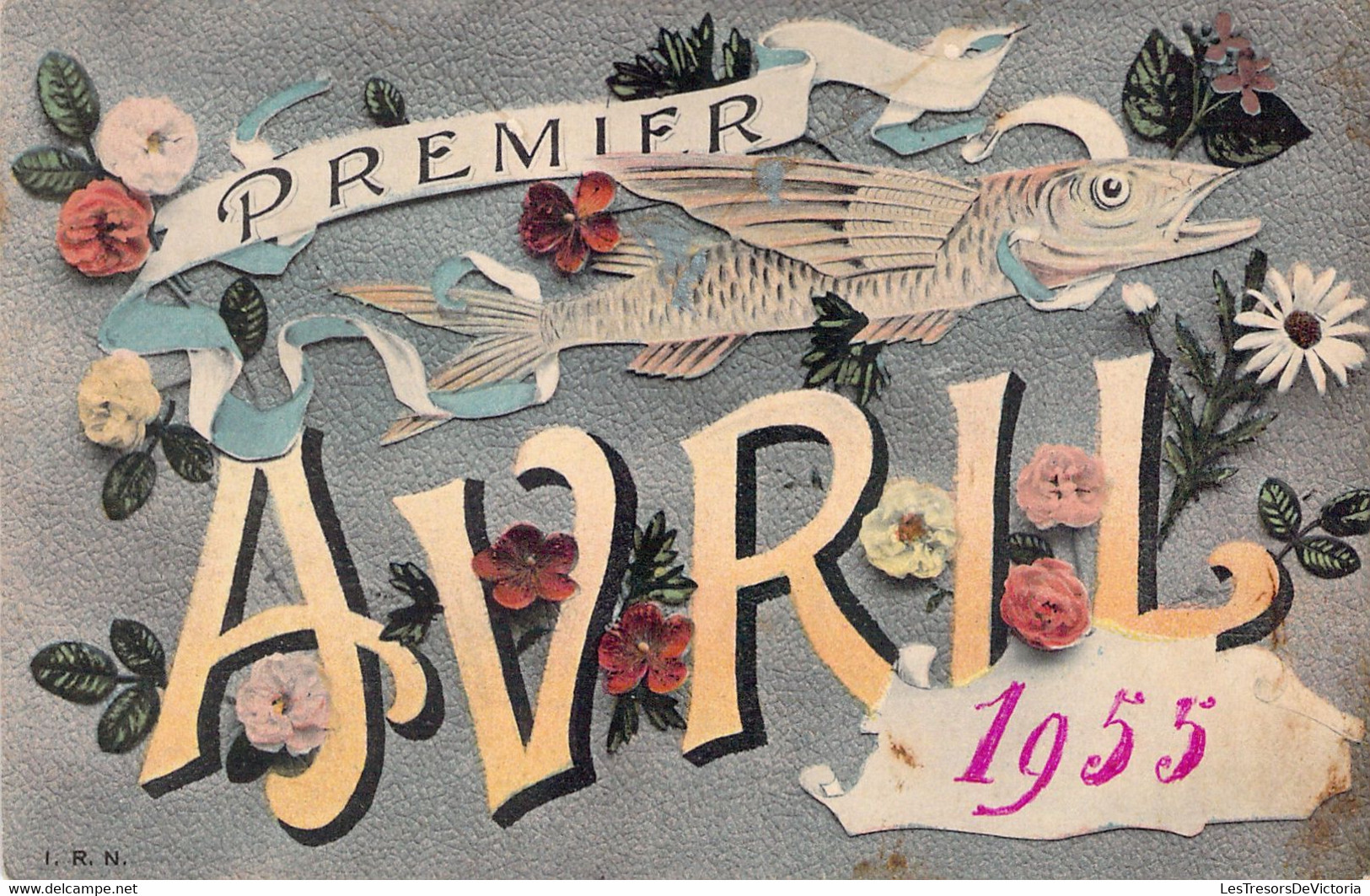 CPA Premier Avril - 1955 - I R N - Illustration Poisson - 1 De April (pescado De Abril)