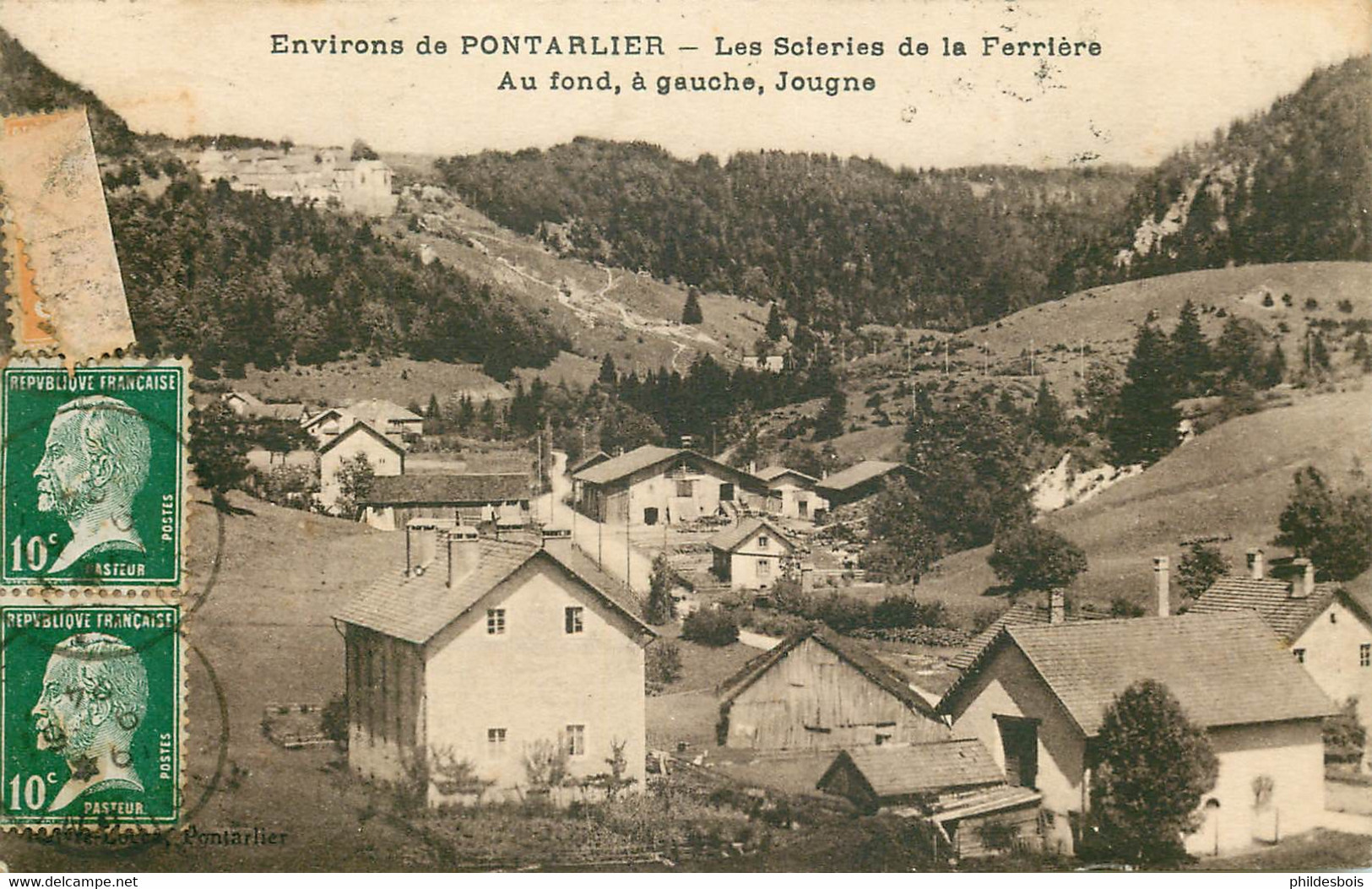 DOUBS  Environs De Pontarlier  Les Scieries De La Ferriere A Gauche Jougne - Pontarlier