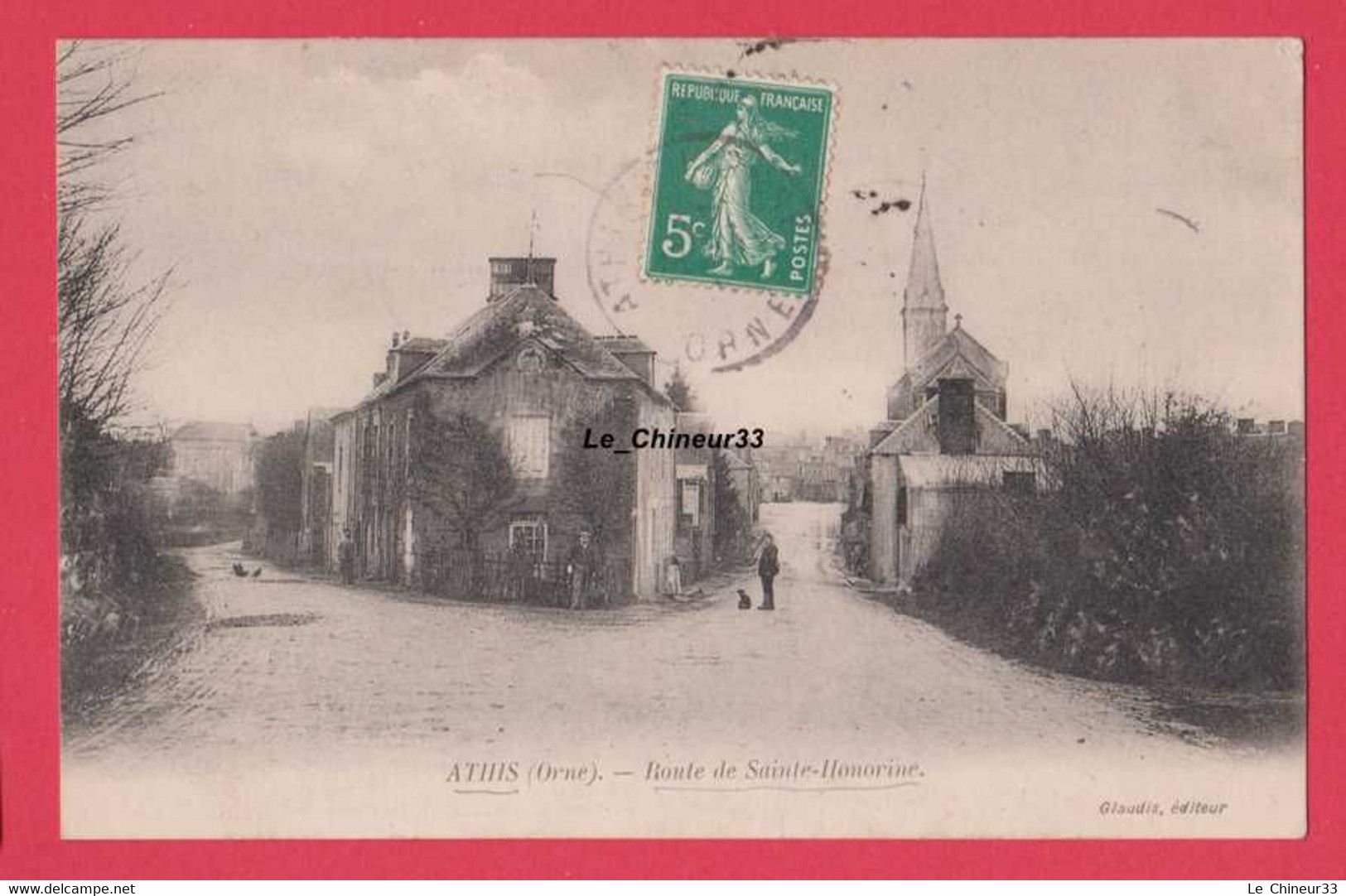 61 - ATHIS----Route De Sainte Honorine--animé - Athis De L'Orne