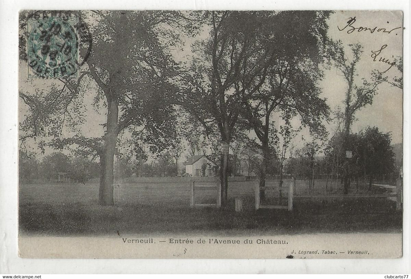 Verneuil-sur-Seine (78) : L'entrée E L'avenue Du Château En 1905 PF. - Verneuil Sur Seine