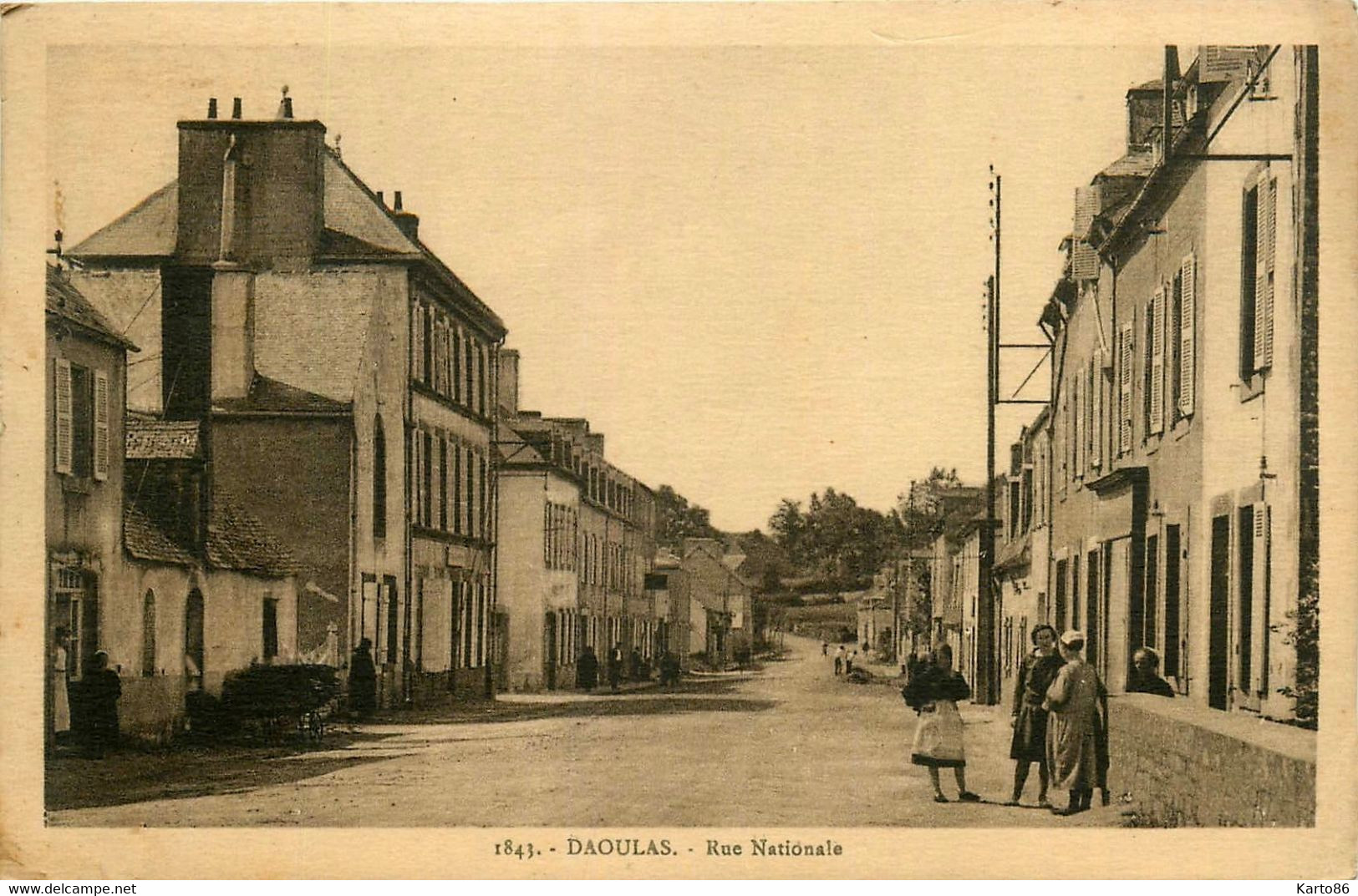 Daoulas * La Rue Nationale * Villageois - Daoulas