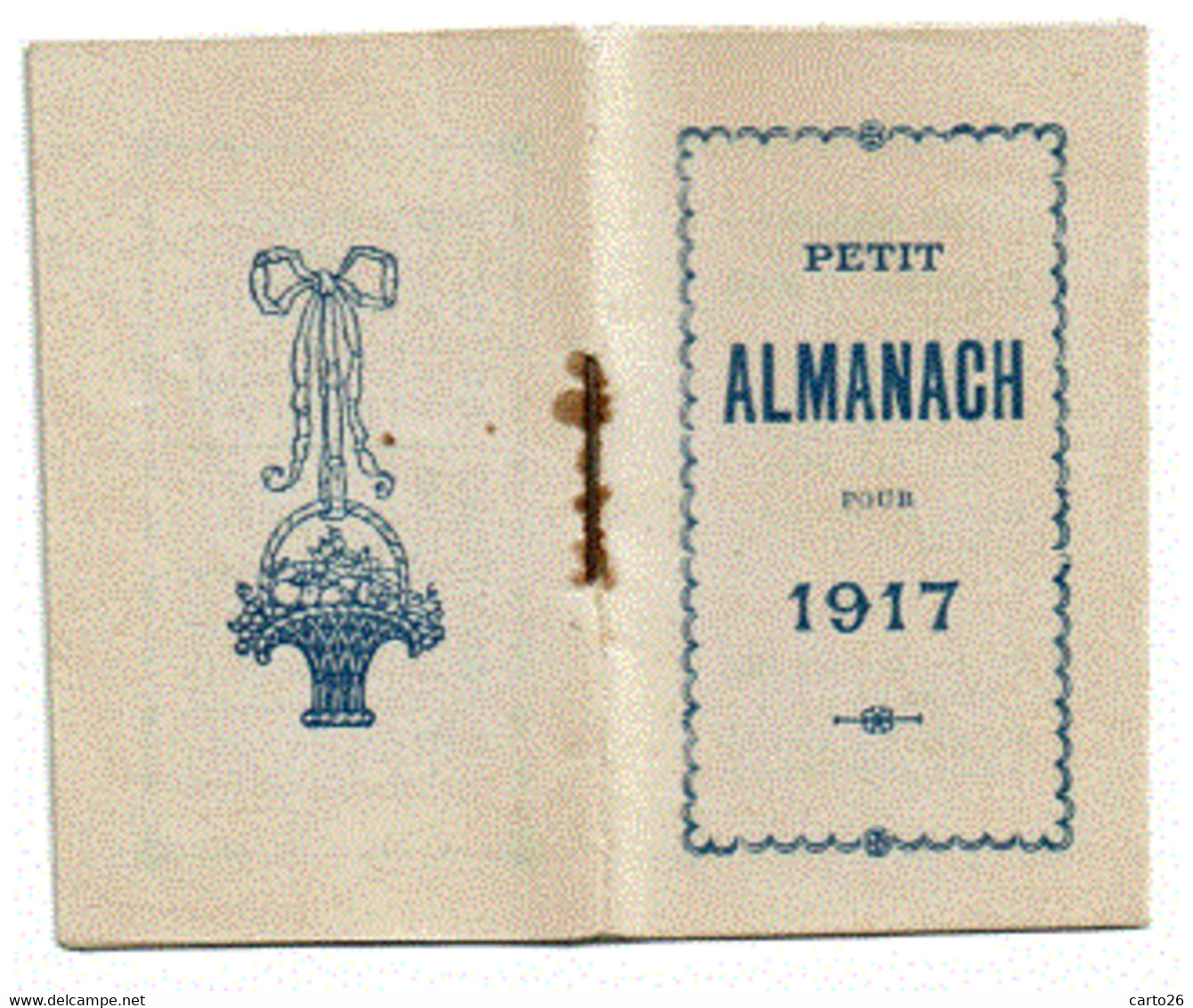 * Petit Calendrier Ancien (1917) Couverture Amovible-jour De L'année Et Fêtes à Souhaiter-Lille * - Small : 1901-20