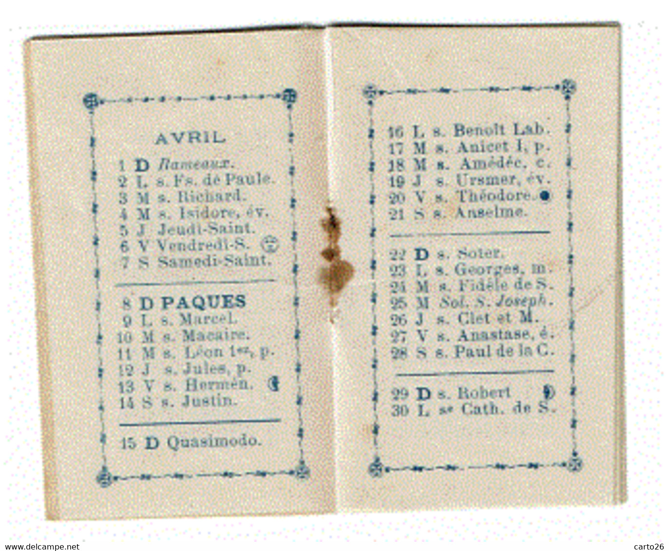 * Petit Calendrier Ancien (1917) Couverture Amovible-jour De L'année Et Fêtes à Souhaiter-Lille * - Petit Format : 1901-20
