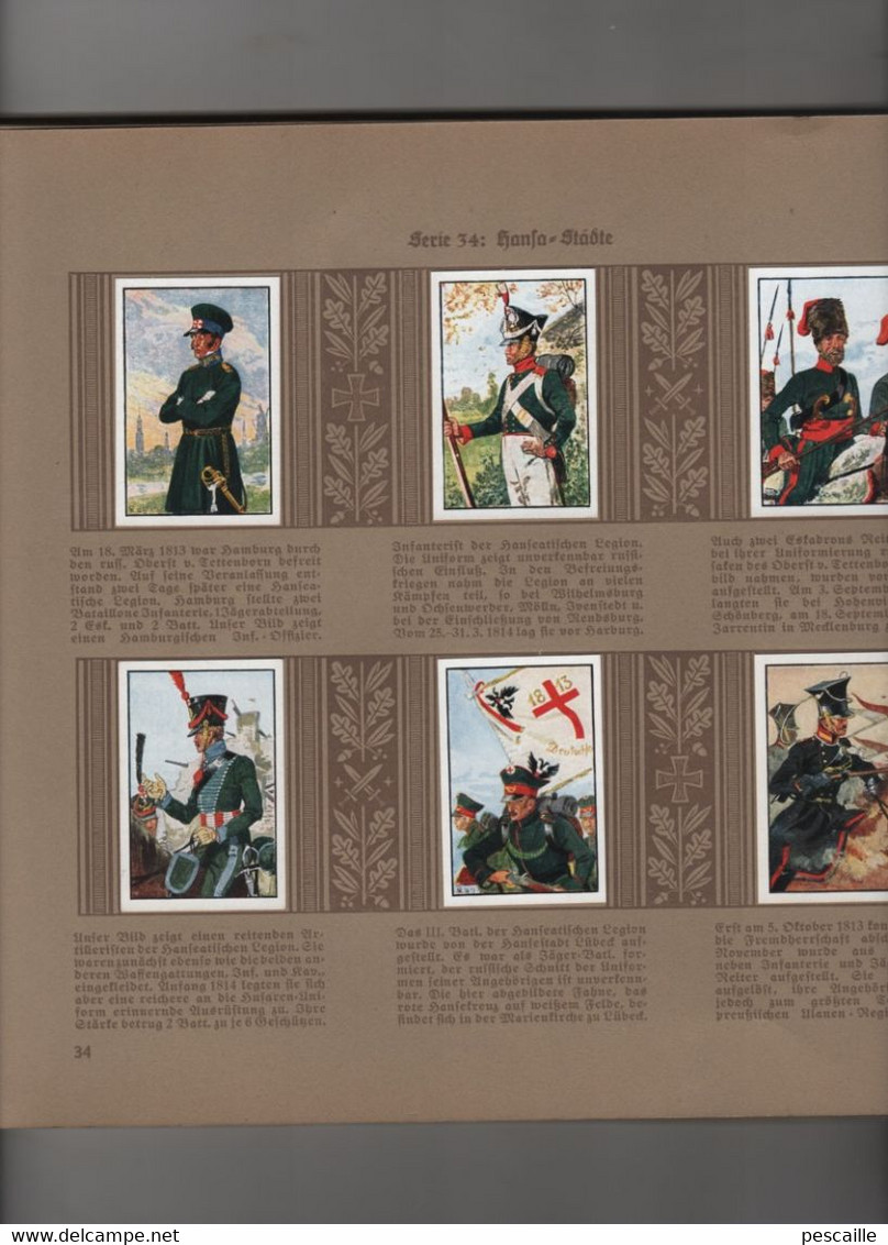 STURM ZIGARETTEN - ALBUM COMPLET - MILITARIA - DEUTSCHE UNIFORMEN 1813 1815 - 1932 - 240 IMAGES