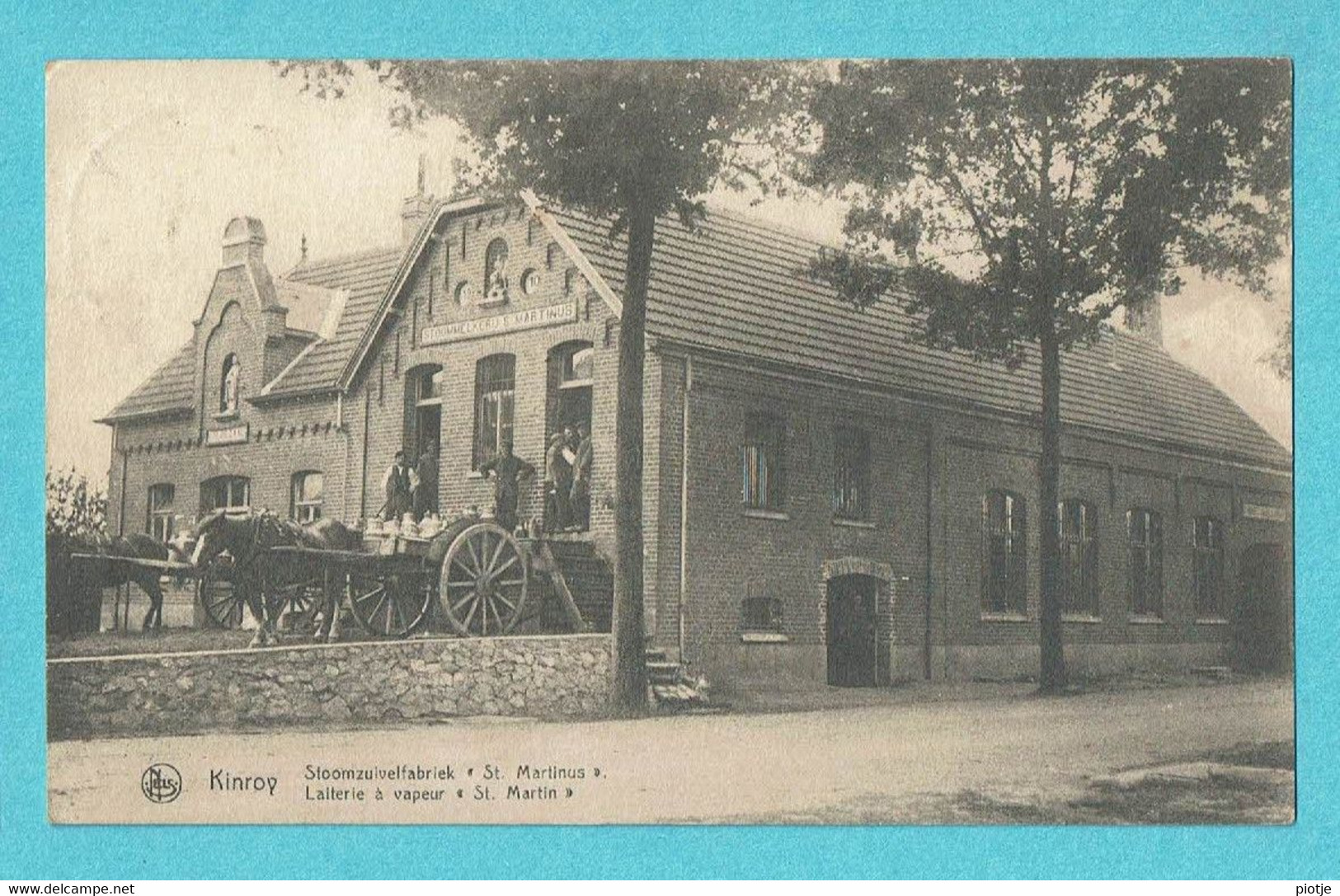 * Kinrooi - Kinroy (Limburg) * (Nels, Uitg. J. Dupont, Maaseik) Laiterie à Vapeur Saint Martin, Stoommelkerij, Attelage - Kinrooi