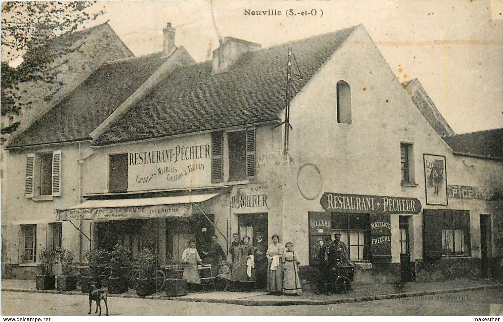 NEUVILLE Restaurant Pêcheur Maison H. Roher - Neuville-sur-Oise