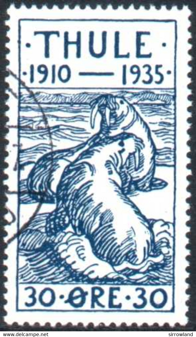 Grönland-Thule  1935  25 Jahre Siedlung Thule  (1 Gest. (used) Kpl. )  Mi: 4 (3 EUR) - Thulé