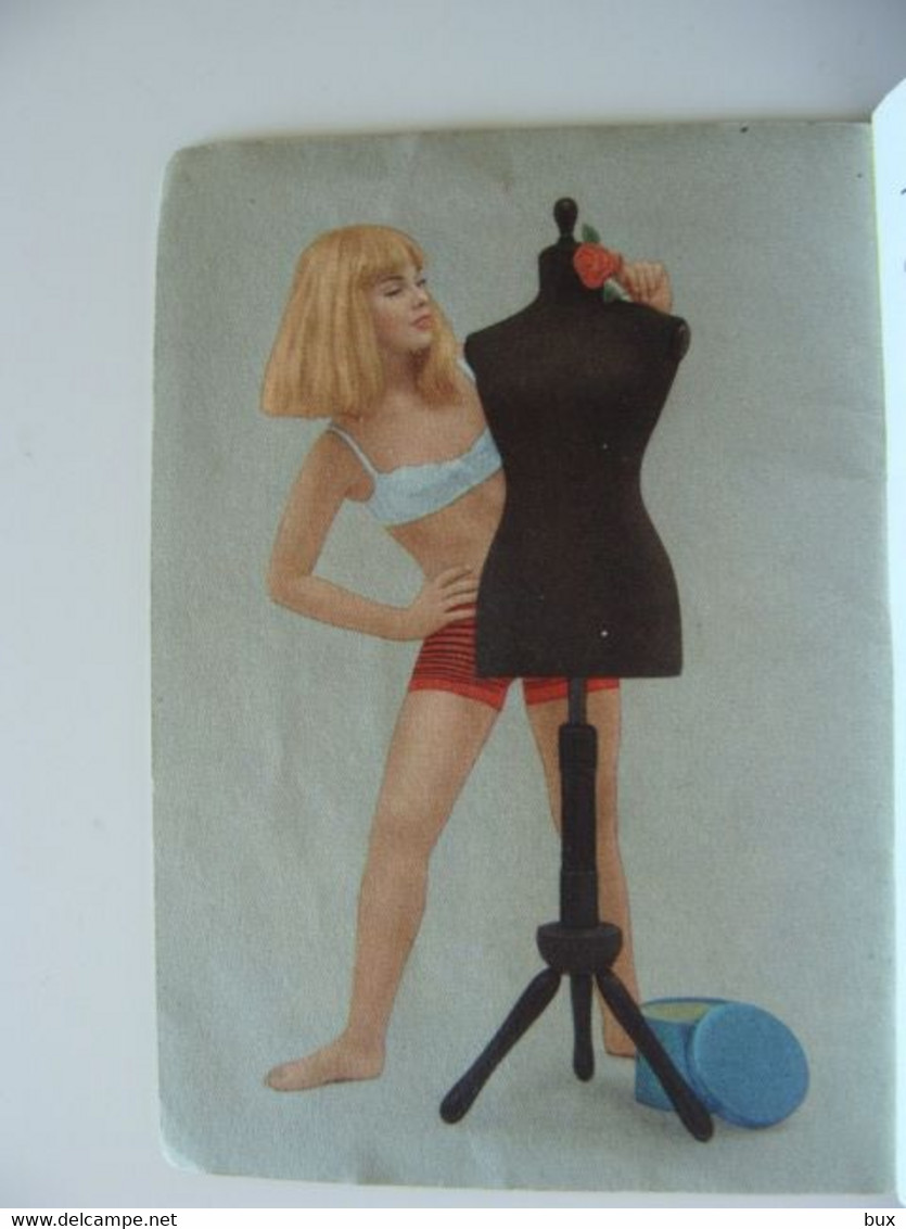 2 VADEMECUM 1964  1965   PIN UP  GIRL  FEMME   ALMANACCO  CALENDARIETTO BARBIERE  SALA DA BARBA     CALENDRIER