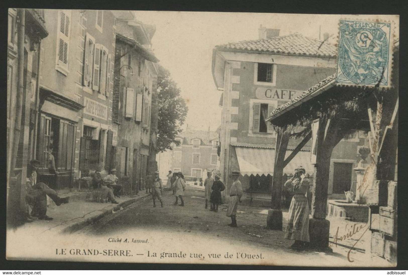 DROME LE GRAND SERRE La Grande Rue, Vue De L'Ouest Avec La Halle. - Other & Unclassified