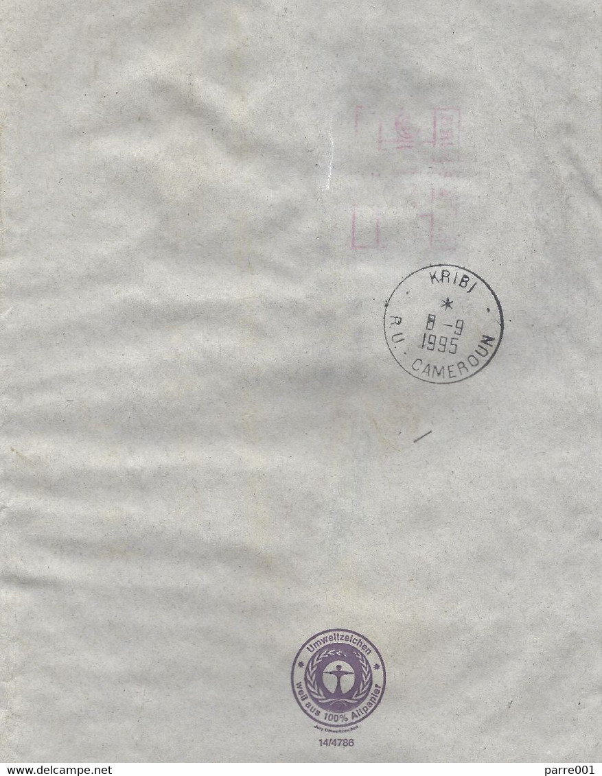 Luxemburg Luxembourg 1995 ATM FRAMA Franking 80F Cover To Cameroun - Vignettes D'affranchissement