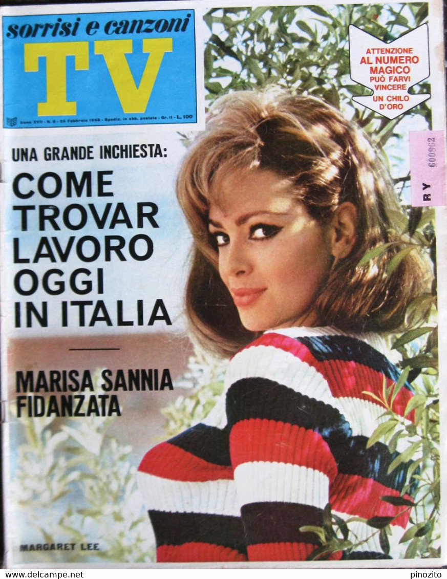 SORRISI E CANZONI TV 8 1968 Margaret Lee Marisa Sannia Gigliola Cinquetti Cowsills Adriano Celentano Corrado - Télévision