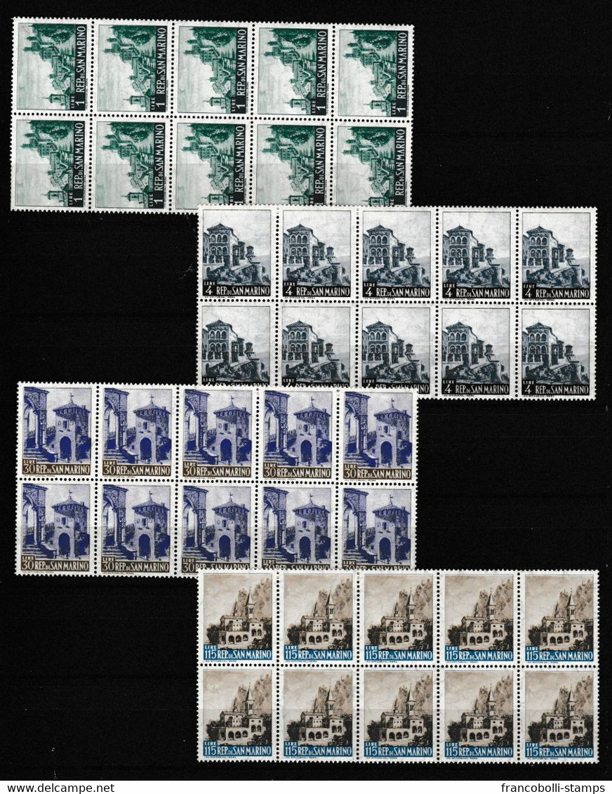 S33591 DEALER STOCK SAN MARINO 1961 MNH Vedute 4v (X 10 SETS) - Verzamelingen & Reeksen