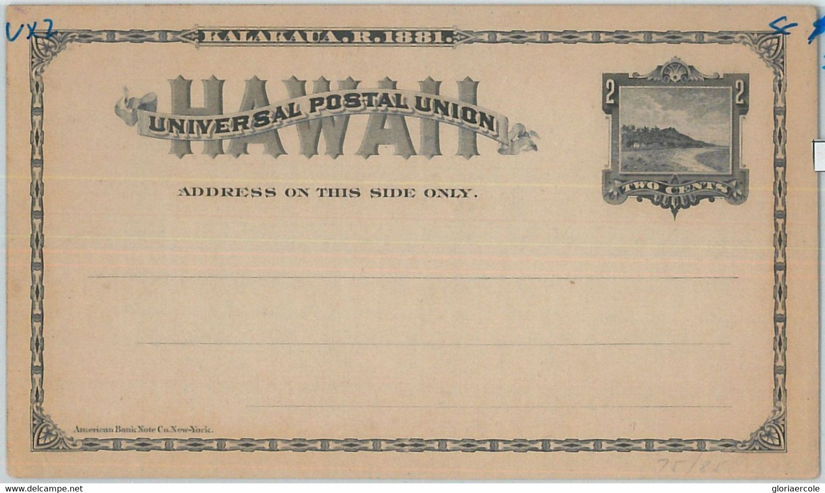 74492  - USA - POSTAL HISTORY -   STATIONERY CARD:  HAWAII 2 Cents # UX2 - Hawaï