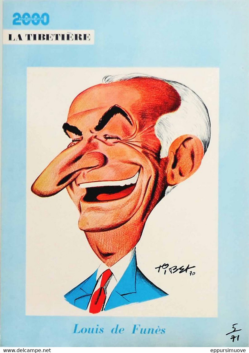 Caricature LOUIS DE FUNES Par TIBET TIBETIERE  ELB - Année 1971 - Sin Clasificación