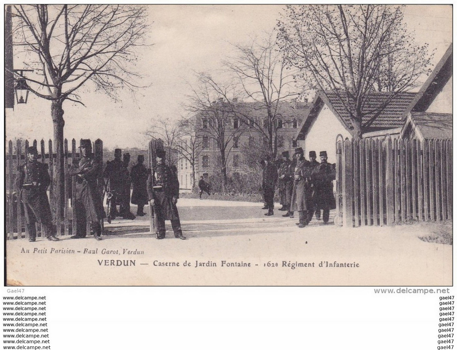 Cpa   Réf-JP-W-0033  ( Dép-55 à VERDUN  ) La Caserne De Jardin Fontaine 1628 Régiment D'Infanterie - Verdun