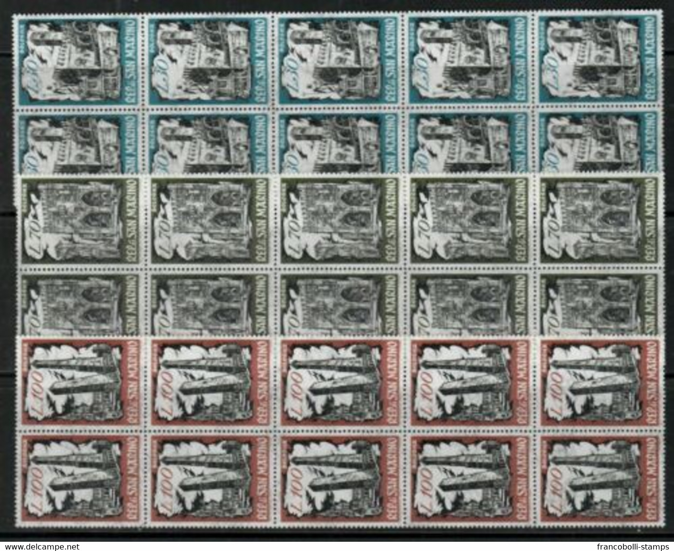 S32580 DEALER STOCK SAN MARINO 1961 MNH** Bophilex 3v (X10 SETS) - Collections, Lots & Series