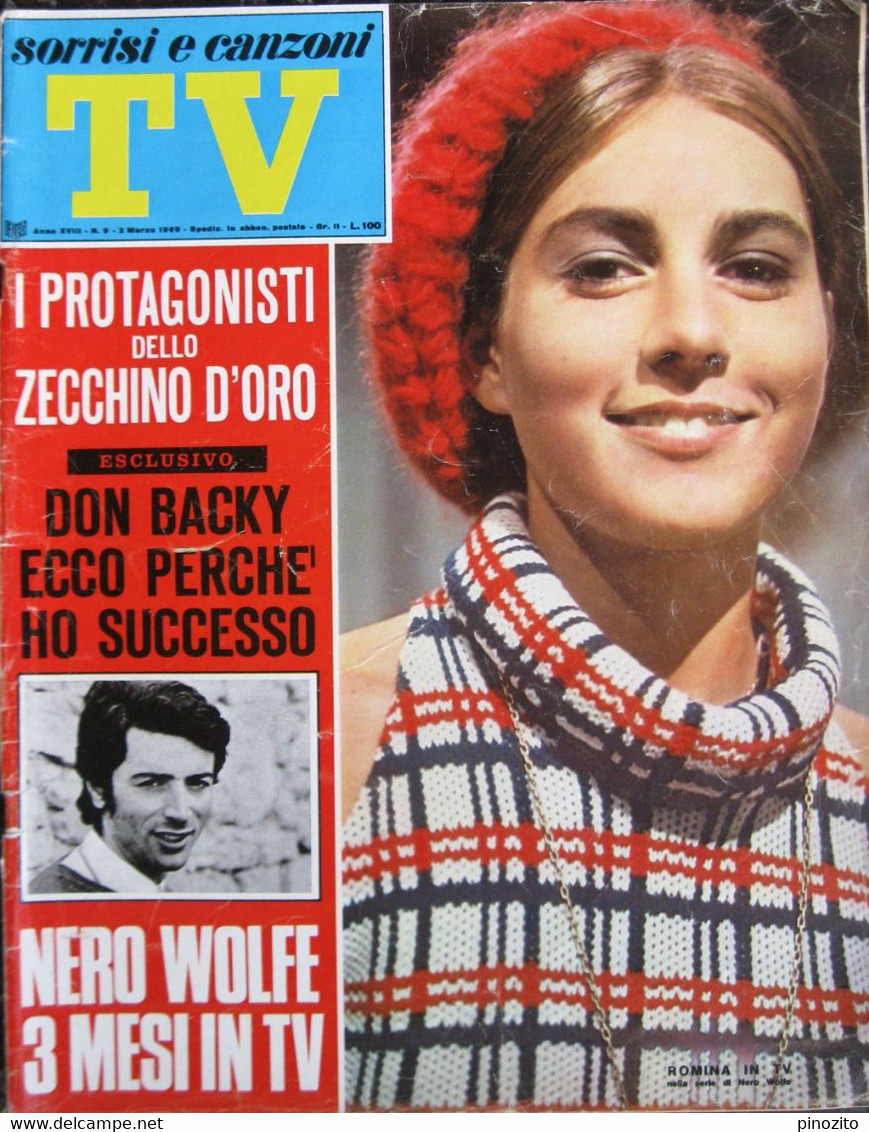 SORRISI E CANZONI TV 9 1969 Romina Power Don Backy Lucio Battisti Tino Buazzelli Mary Hopkin Mal Alice & Ellen Kessler - Televisione